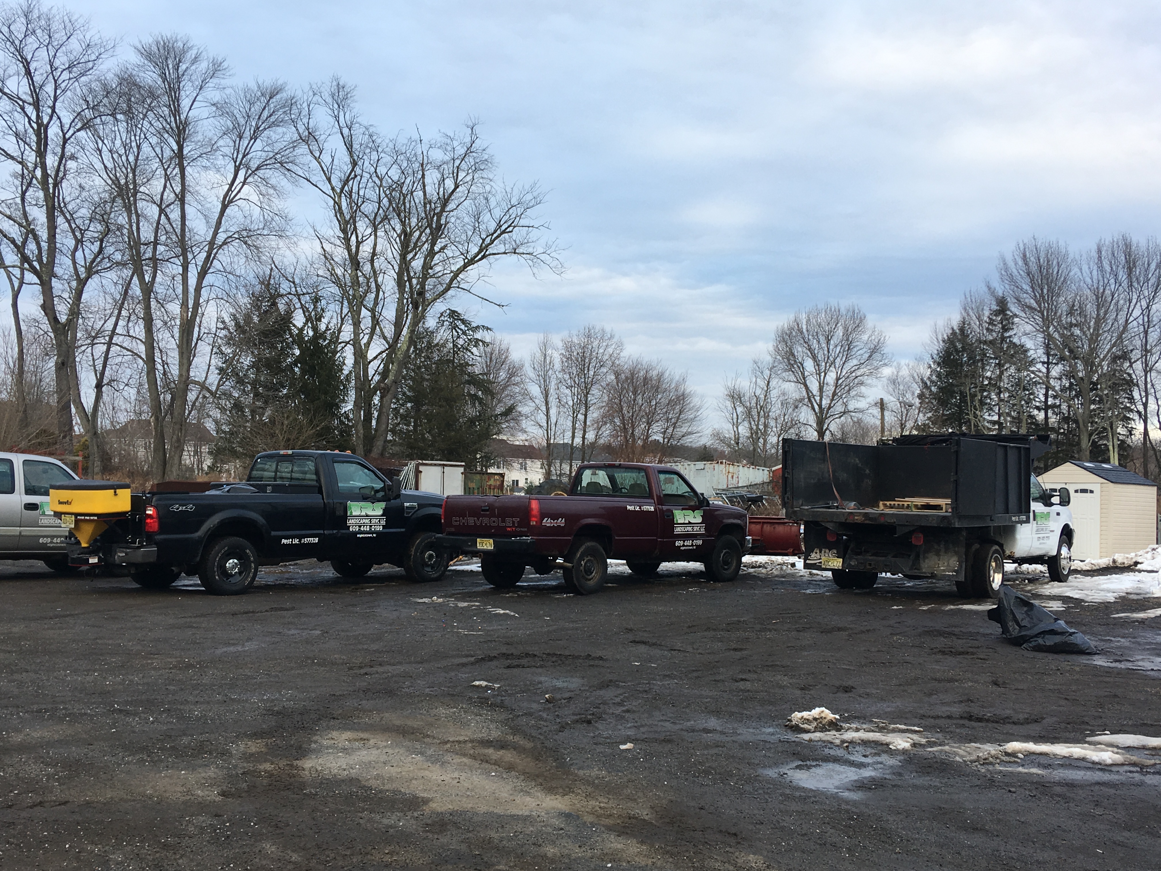 BRS Landscaping branded trucks and equipment